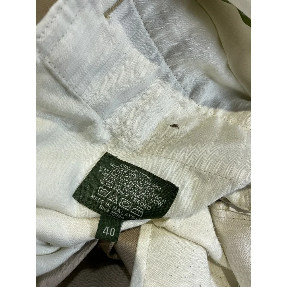 Orvis Trim Fit Chino Pants Men's 40x30 Khaki Beige Business Casual Golf Preppy C